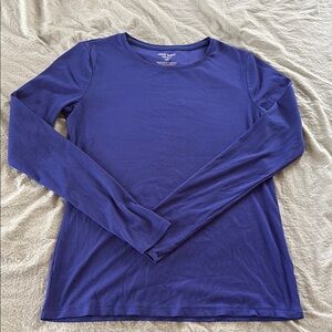 Nine West Soft Spun blue Long Sleeve Top